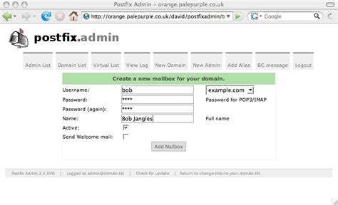 Postfix Admin .